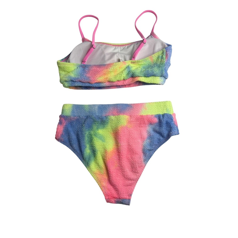 Cupshe NWT Tie-Dye Wash Textured Scoop Neck Top & High Waist Bikini Set Size M - Picture 8 of 12